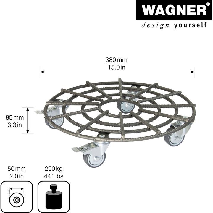 Produktbild Wagner System Rolluntersetzer Baustahl ø 380 mm GH0948