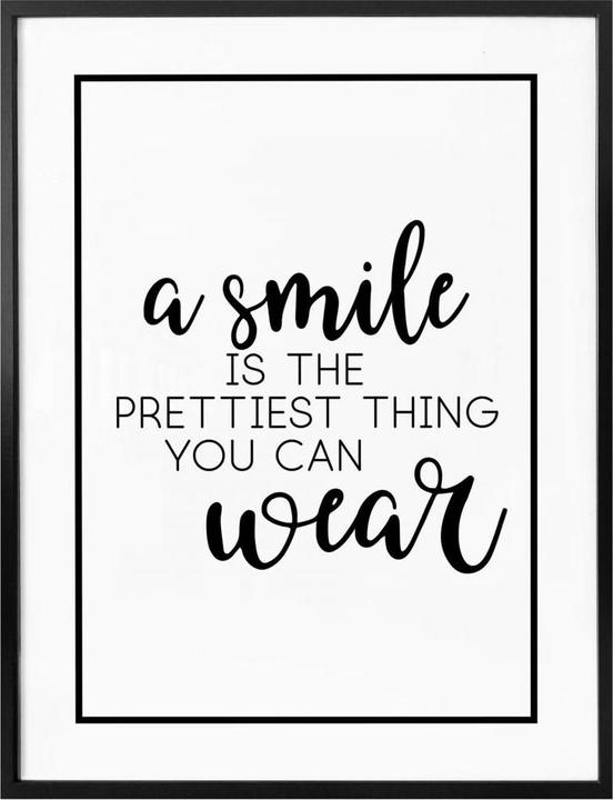Actual product image Trenddeko A smile is the prettiest thing (60 x 80 cm)