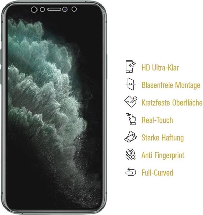 Produktbild Protectorking 1x Panzerfolie Anti-Shock Full Cover HD Klar (1 Stück, Apple iPhone XS Max)
