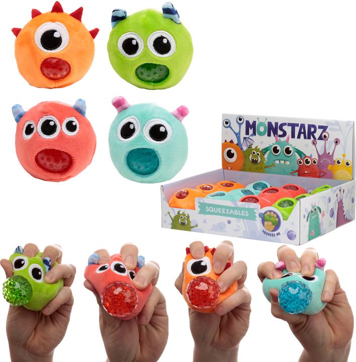 Produktbild Puckator Queasy Squeezies Monstarz Monster Plüsch Quetschtiere Spielzeug