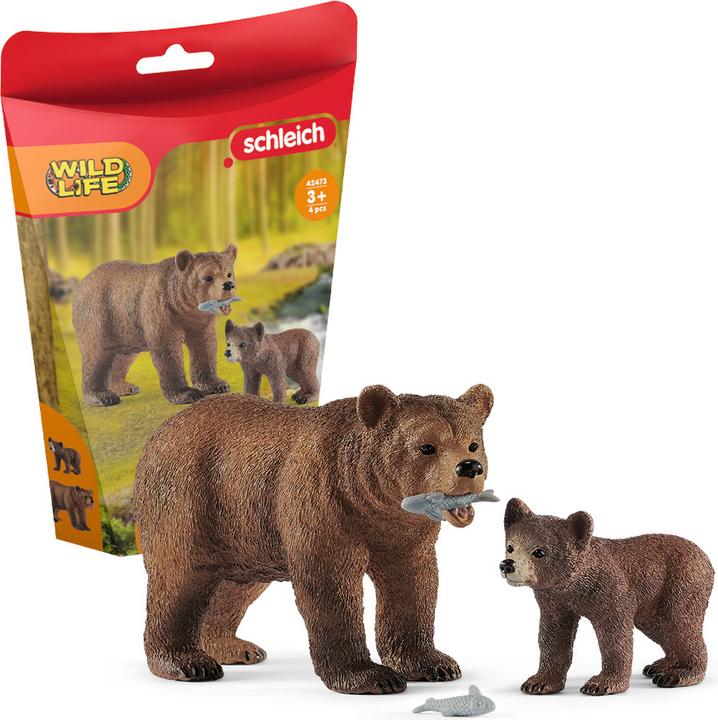Immagine prodotto Schleich Madre orso grizzly con cucciolo