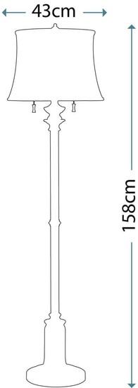 Immagine prodotto Elstead Lighting Lampada da terra E27 a 2 pieghe Bali in ottone (E27)