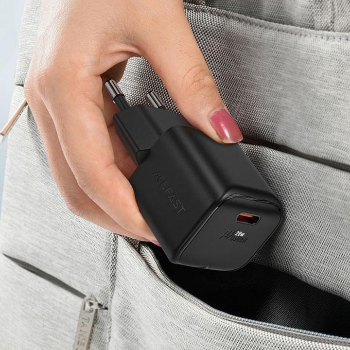 Produktbild Acefast A73 Mini PD 20W GaN USB-C Wandladegerät – Schwarz (20 W)