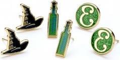 Actual product image Carat Wicked Hat, Potion and Elphaba 'E' Logo Set of 3 Stud Earring Pairs (Zinc alloy: 93 % Zi)
