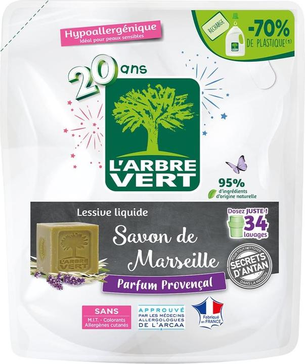 Produktbild L'arbre vert Marseilleseife (34 Waschgänge, Flüssigwaschmittel)