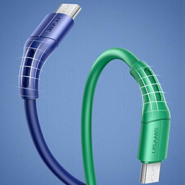 Image du produit Usams Câble U68 microUSB 2A Fast Charge 1m bialywhite SJ502USB02 USSJ502 (1 m, USB 2.0)