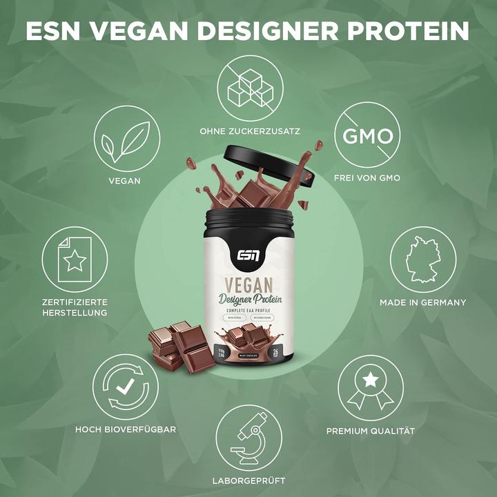 Produktbild ESN Vegan Designer Protein (Schokolade, 1 Stk., 910 g)