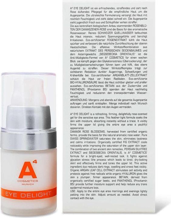 Image du produit A4 Health and Beauty Gel liftant Eye Delight (Gel, 15 ml, Jour + nuit)