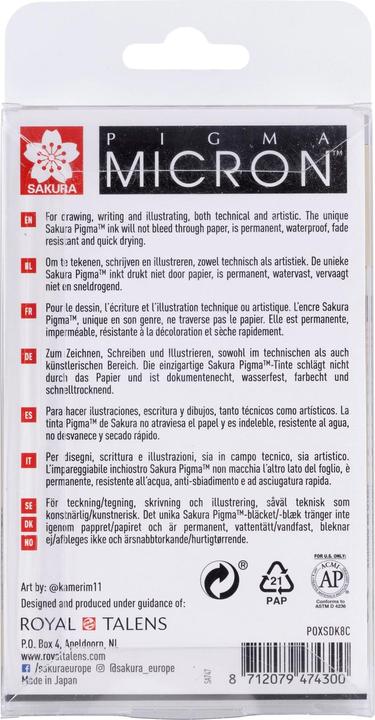 Produktbild Sakura Pigma Micron (Hellgrau, Grau, 8 x)