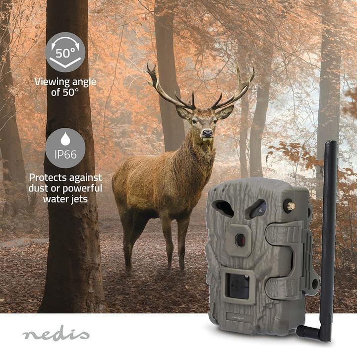 Produktbild Nedis Wildcamera - 1080p@30fps - 30.0 MPixel - 2 MPixel CMOS - IP66 - Zwart No-Glow IR - Nachtzicht - Kijk