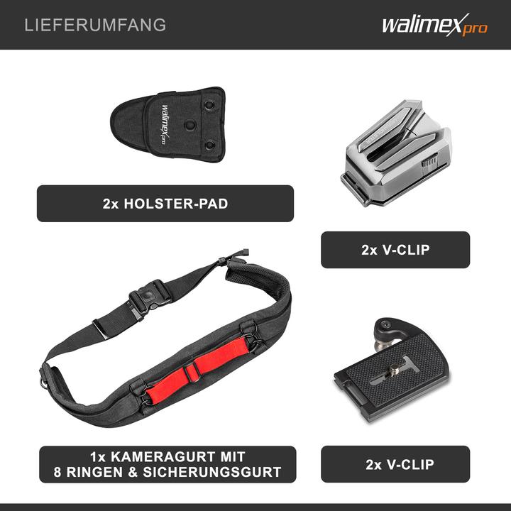 Immagine prodotto Walimex pro videocamera con 2x V-Dock Argus (Cinghia ventrale)