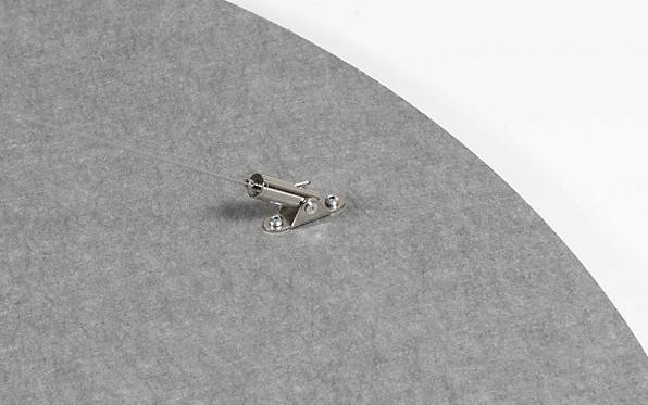 Actual product image eurokraft basic Acoustic ceiling panel, PET felt, Ø 1200 mm, round shape, dark grey.