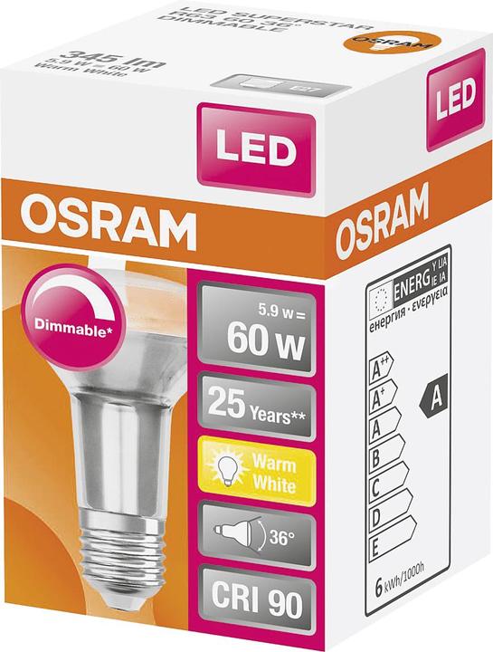 Productafbeelding Osram Superster R63 (E27, 5.90 W, 350 lm, 1 x, G)