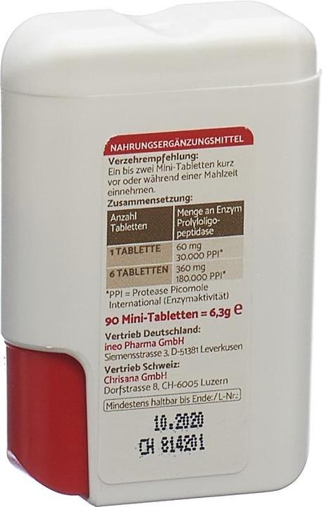 Image du produit Gluteostop Chrisana GluteoStop aide à réduire le gluten 90 mini-comprimés. (90 pièce(s), Cachets, 25 g)