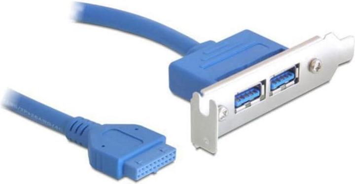 Delock low profile Slotb. 2x USB 3.0 zu USB 3.0 19Pin Header (0.40 m, USB 3.2 Gen 1)