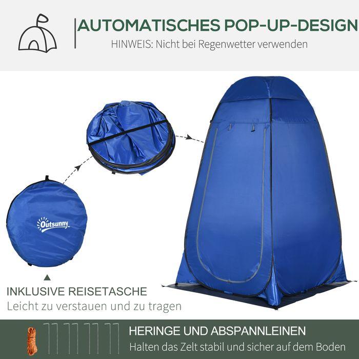 Produktbild Swisshandel24 Pop up Zelt Duschzelt Toilettenzelt Camping mit Tragetasche Mobile Outdoor Toilette Umkleidekabine 1 (Aufblasbares Zelt)