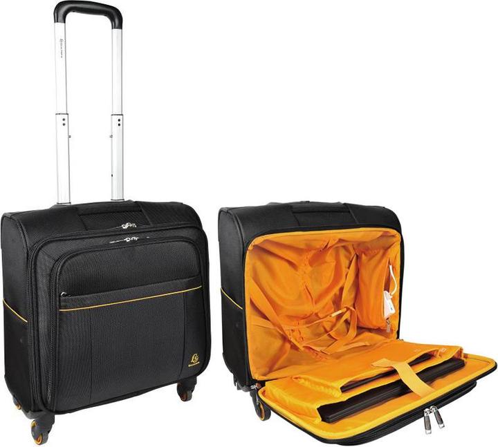 Image du produit Exacompta Trolley pour ordinateur portable Exactive® 48 x 42 x 23 cm (L x H x P) Polyester noir/orange (50.57 l, M (50 - 90l))