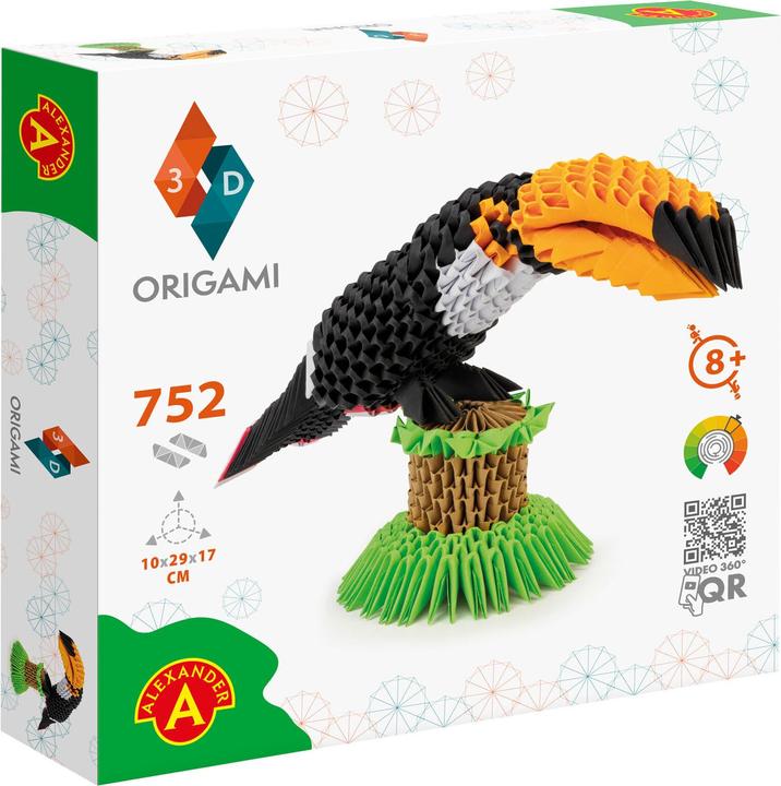Selecta Spielzeug ORIGAMI 3D - Toucan, 752 parts (752 pieces)