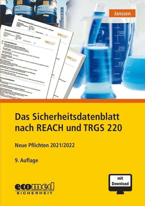 Actual product image Ecomed Das Sicherheitsdatenblatt nach REACH und TRGS 220 (German, Gabriele Janssen, 2021)