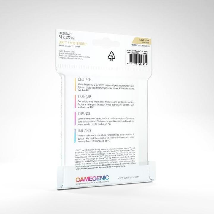 Image du produit Gamegenic GGS10055 - Pochettes MATTE Dixit 81 x 122 mm - Transparent (90 pochettes)