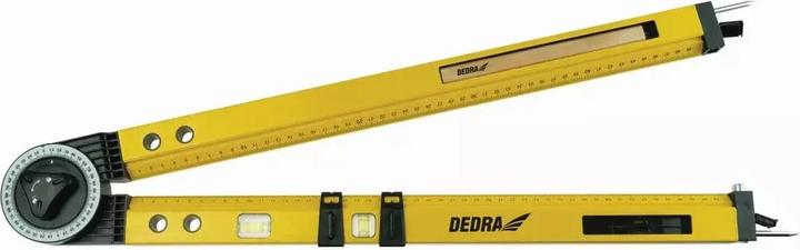 Produktbild Dedra Verstellbarer Winkelmesser mit Wasserwaage 620 mm, 2 Libellen