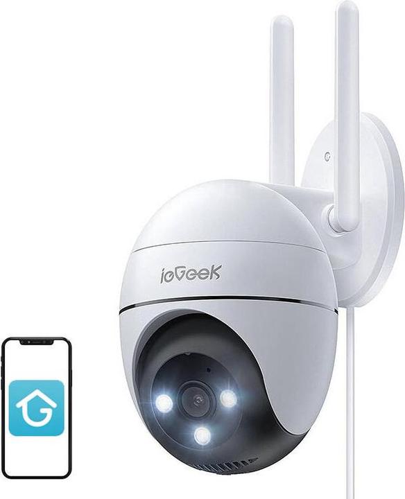 Produktbild IeGeek WiFi 3MP wireless rotating outdoor camera ZS-GQ2 white