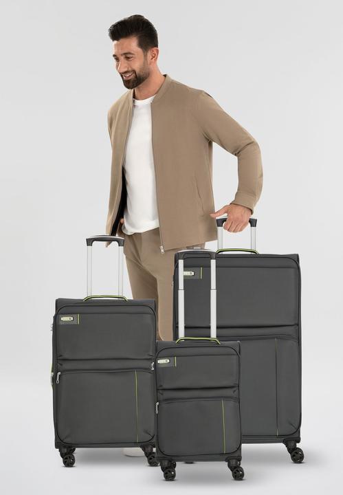 Actual product image D&N Travel Line 6704 4-wheel suitcase set 3 pcs. (208 l, XL (from 140l))