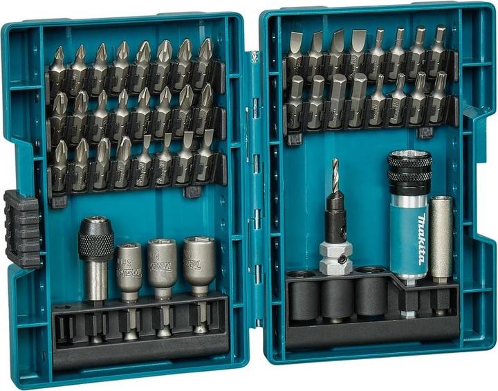 Actual product image Makita D-73461 TORQUE NOZZLE SET 47 PCS. (HEX5, Torx bits, HEX4, T25, T10, HEX3, T20, SL4, T15, SL5, SL6, HEX6, 2x Hex4, PZ0, PH0, 2XPZ1, 2xPH1, 25mm, SL3, 4xPZ2, 2xPZ3, 2xPH3, 4xPH2)