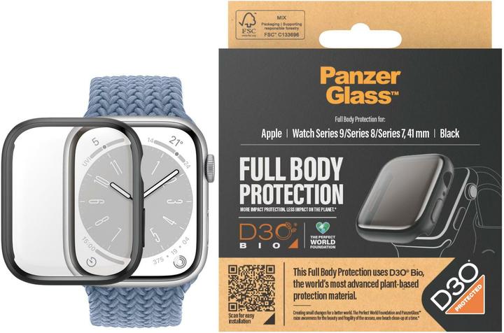Produktbild PanzerGlass Screen Protector Full Body Apple Watch 2023 41mm with D3O black