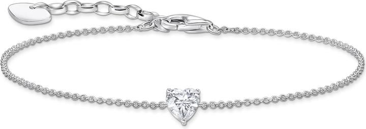Produktbild Thomas Sabo Armband mit weissem Zirkonia-Herz Silber (19 cm, 925 Sterlingsilber)