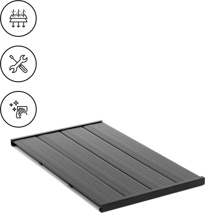 Produktbild Uniprodo Gartendusche Bodenplatte - 101 x 58.3 x 4 cm Bodenelement für Solardusche