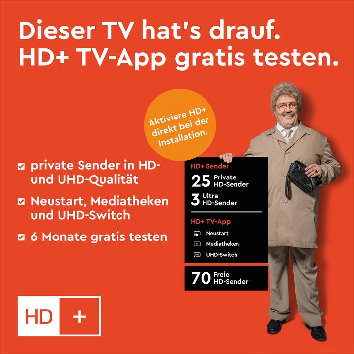 Produktbild Telefunken Fernseher 43 Zoll Smart TV VIDAA (4K UHD, HDR Dolby Vision, HD+ 6 Monate, Triple-Tuner) (43", LED, 4K, 2025)