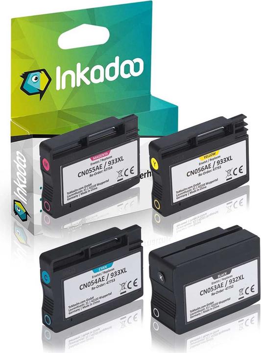 Image du produit Inkadoo Cartouche d'imprimante compatible multipack en remplacement des cartouches HP 932XL / 933XL (CF)