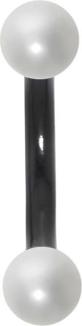 Produktbild Bijouteria Augenbrauenpiercing (Chirurgenstahl 316L, PVD Beschichtung (schwarz), Synthetische Perle)