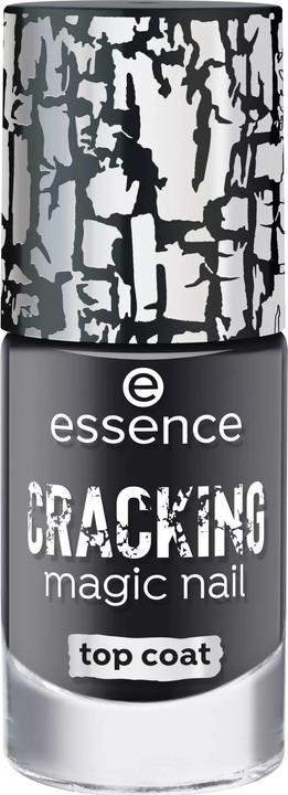 Actual product image essence Cracking Magic Nail Top Coat 01 Crack me up (Black, Top coat)
