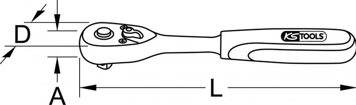 Actual product image KS Tools 3/8 Monster Reversible Ratchet (3/8")