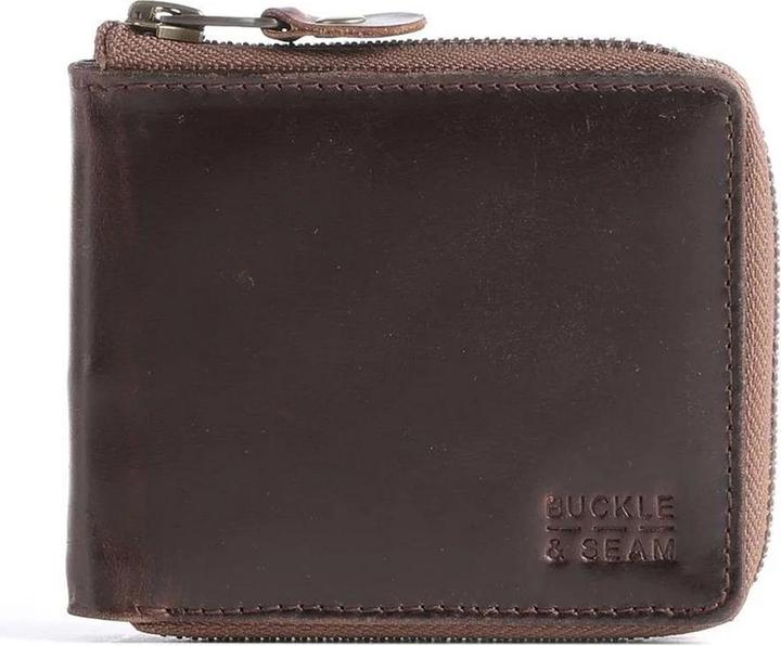 Buckle & Seam Leder Portemonnaie Grind