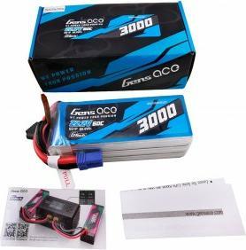 Produktbild Gens Ace G-Tech 3000mAh 22.2V 60C 6S1P Lipo Battery Pack with EC5 plug (22.20 V, 3000 mAh)
