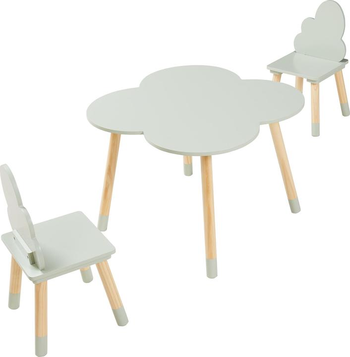 En.Casa Kindersitzgruppe Epim mit Wolkendesign Mintgrün (Child seating group)