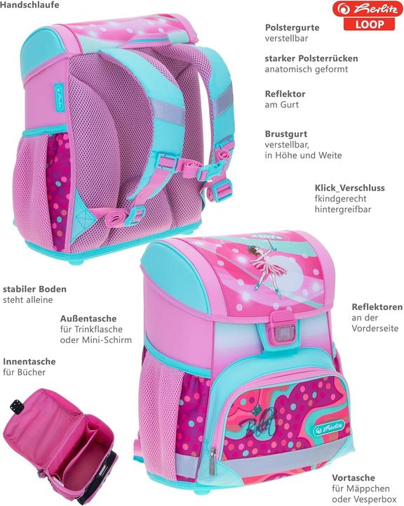 Image du produit Herlitz Ballet Love Schulranzen-Set (16 l)