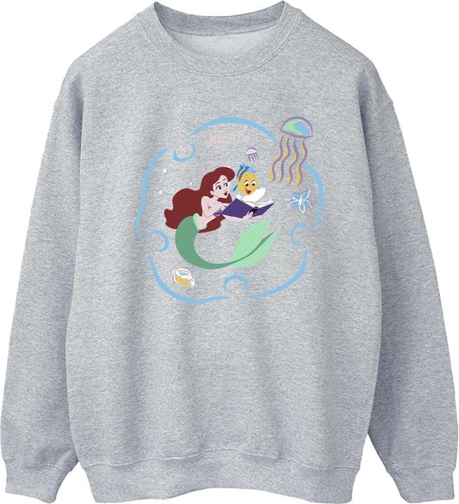 Disney The Little Mermaid Reading A Book Sweatshirt (L)