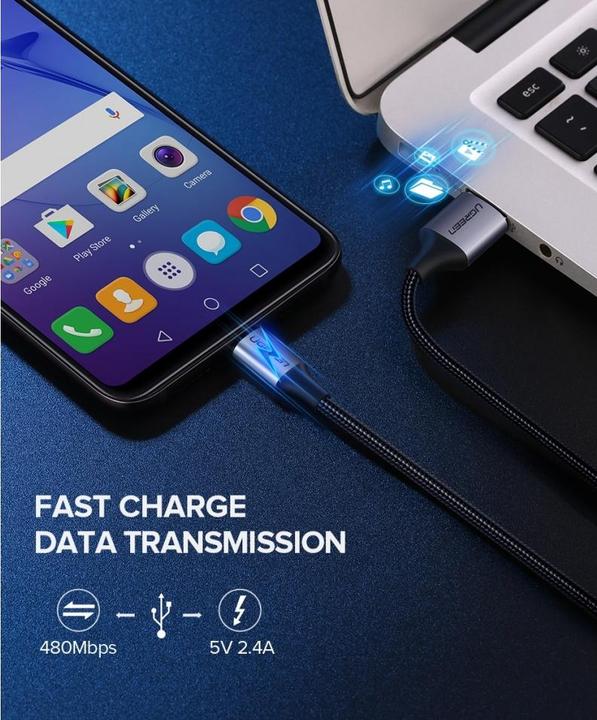 Image du produit Ugreen Câble micro USB vers USB-A 2.0 (1 m, USB 2.0)