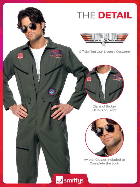Produktbild Smiffys Top Gun Männer Kostüm (M)