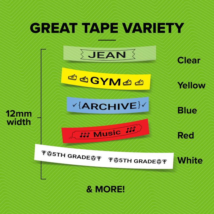 Actual product image Dymo Metal strap black on silver (1.20 cm, Black)