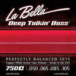 La Bella Bass 750C White Nylon 050/105 (Guitare)