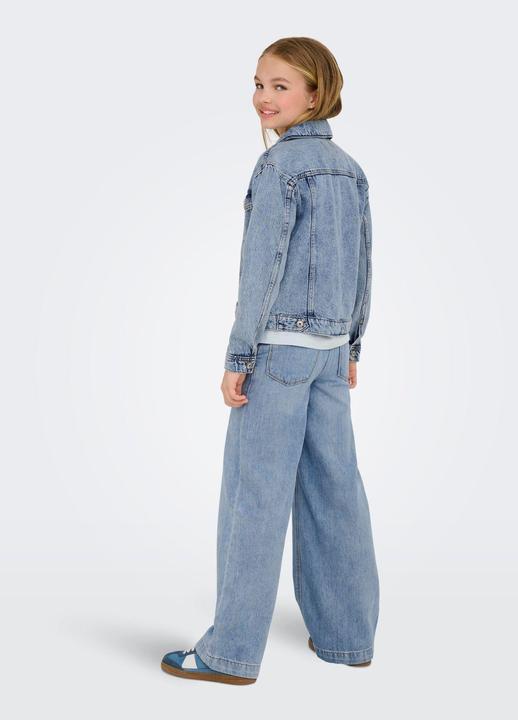 Produktbild Only Kapuze mit Kordelzug Ärmelbündchen mit Knopf Tief angesetzte Schulter Jacke Jeansjacke (158)
