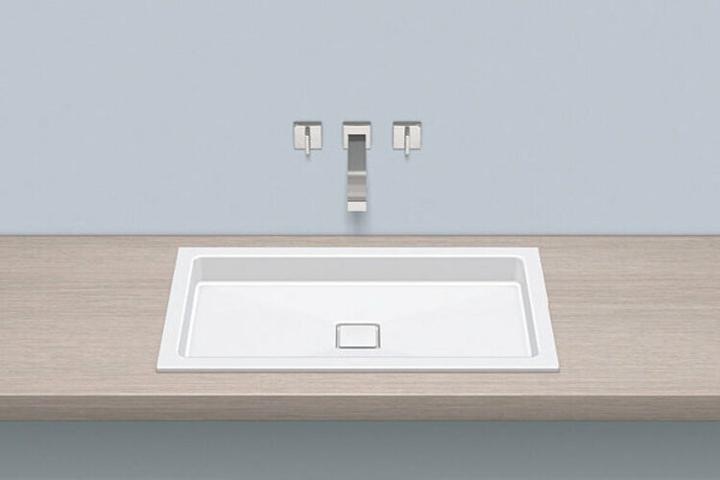 Produktbild Alape Einbaubecken EB.RE700.4, rechteckig B: 700mm H: 90mm T: 398mm, 2207000000, weiss (398 mm, 700 mm)