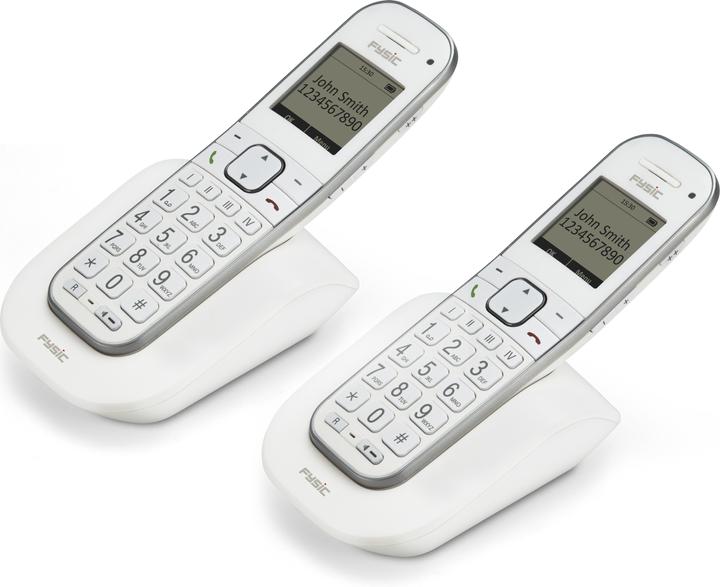 Fysic FX-9000 DUO Senioren DECT telefoon - Extra luid gespreksvolume voor slechthorenden - Wit