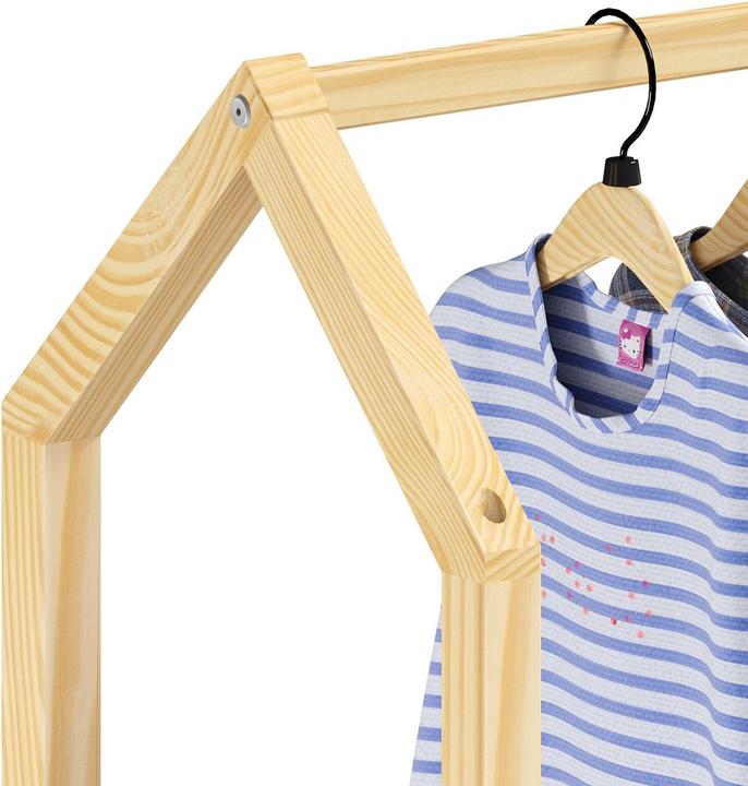Produktbild IDIMEX Kinderzimmer Kommode AMIRA mit Kleiderstange – weiss (83 cm)