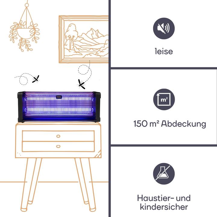 Image du produit Velleman TUE-INSECTES ÉLECTRIQUE 360° - 2 x 20 W